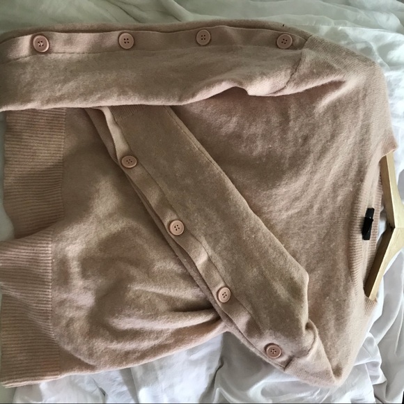 EUC - Cashmere/Wool Button Sleeve Sweater - Picture 6 of 8